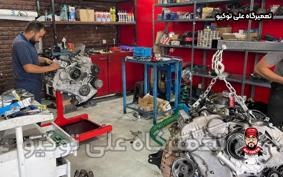 تعمیر دو عدد موتور هیوندای همزمان در تعمیرگاه علی توکیو